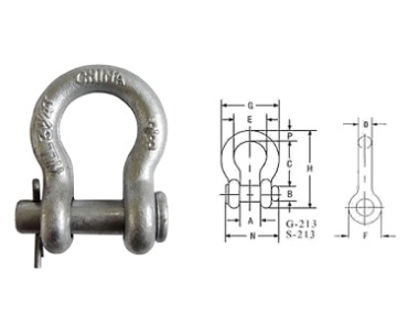 Shackle-G213 belenggu jangkar PIN bulat AS